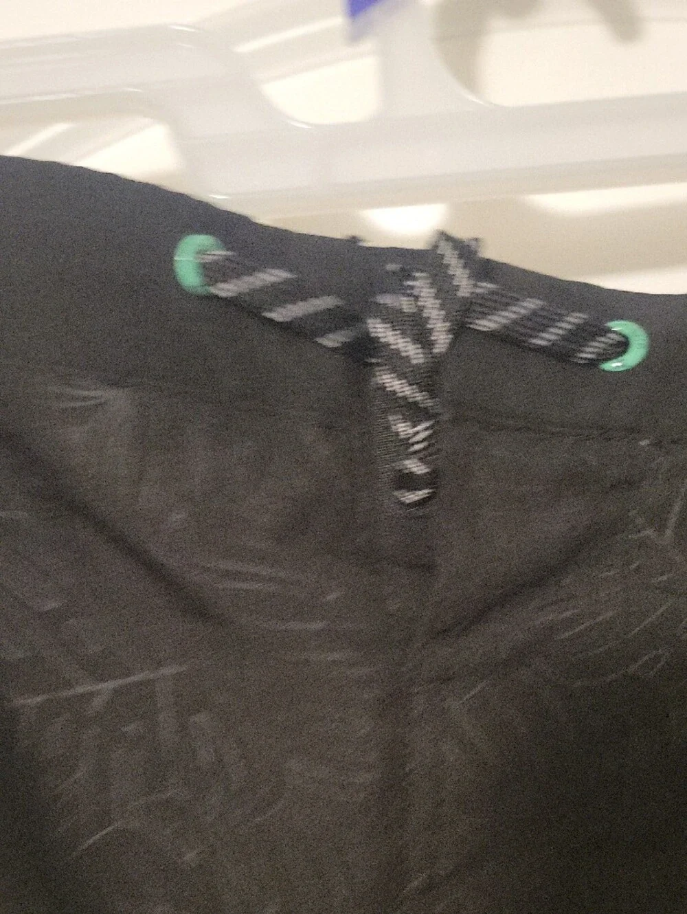 ZeroXposur Men’s Black Cargo Swim Shorts with Teal Accents